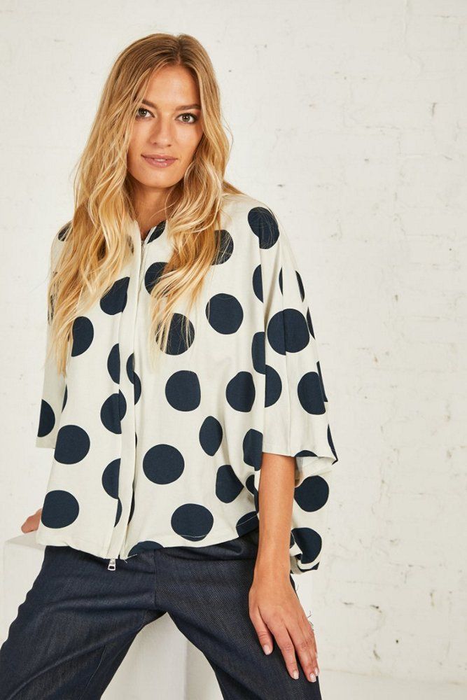 chaqueta mujer felpa lunares