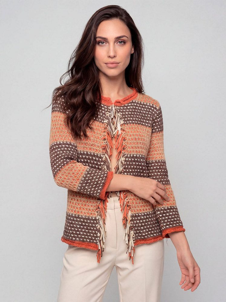 chaqueta mujer chanel flecos