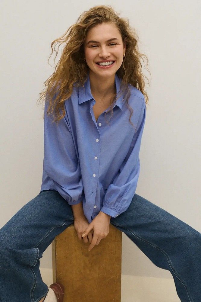 camisa mujer algodón lisa