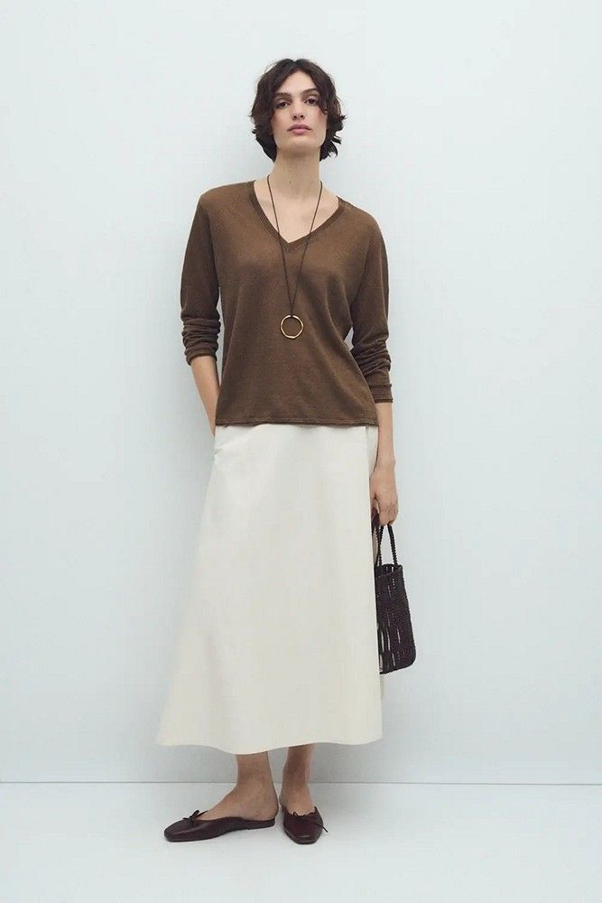 falda mujer bolsillos algodón