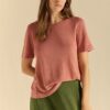camiseta mujer lino