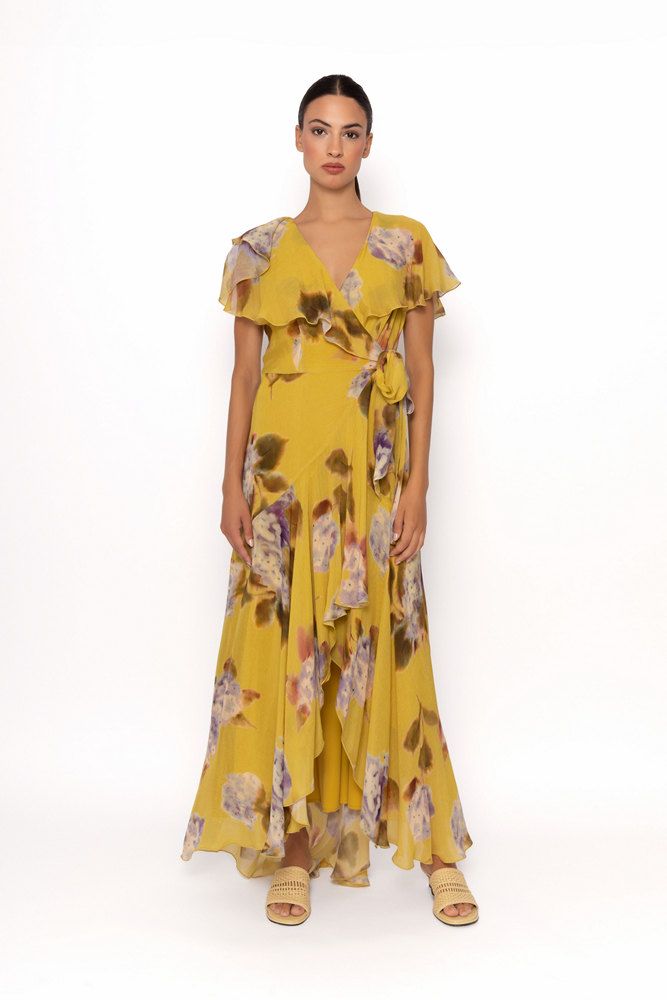 vestido mujer cruzado flores