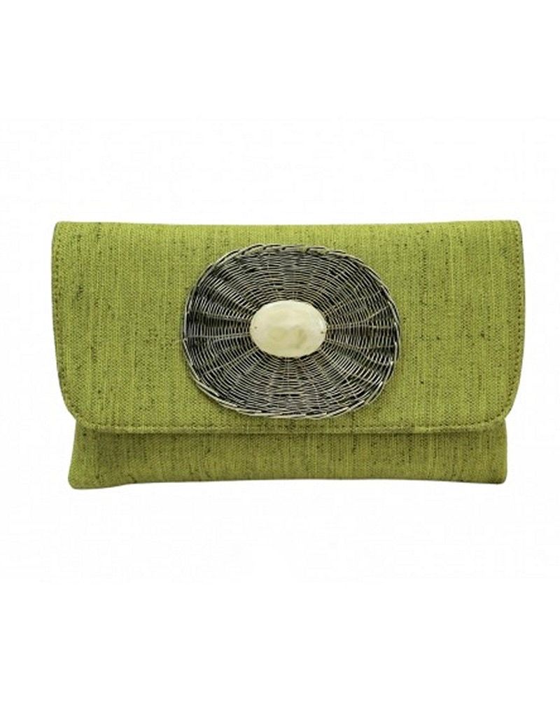 bolso clutch verde comprar