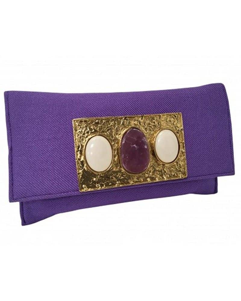 bolso clutch mujer eventos morado