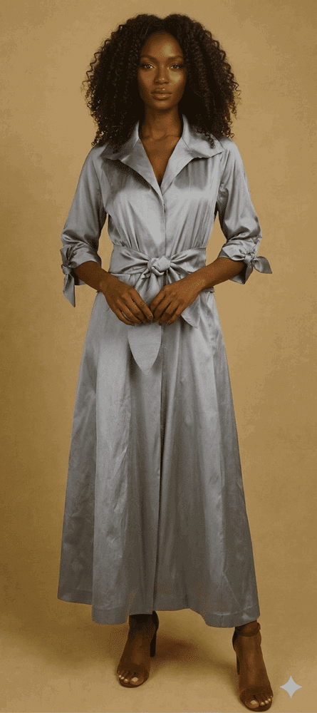 vestido mujer fiesta tafetán