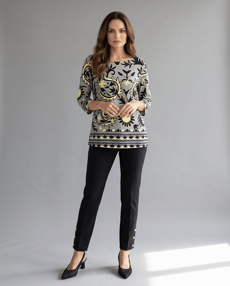 top mujer elegante
