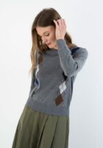 jersey-gris-de-punto-fino-para-mujer-con-rombos-multicolor-hongo-lopezientos.jpg