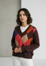jersey-mujer-rombos-cuello-picos-marron-lopezientos.jpg